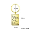 Golden Eight of Wands tarot charm keychain made of durable polished stainless steel - Eight of Wands