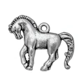 Pendentif cheval vintage en alliage de zinc pour colliers DIY et porte-clés - Cheval Courant (Style 4)