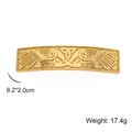 Vintage goldene Haarklammer mit Kranich-Motiv, Größe 8,2x2,0 cm und Gewicht von 17,4 g - Antikgold