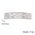 Vintage-Haarspange mit Doppelkranich-Muster und Keltenknoten-Design, 8,2x2,0 cm - Antiksilber