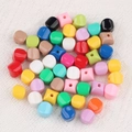 Colorful cube acrylic spacer beads with vertical holes for DIY jewelry making - Random Mix