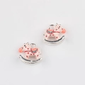 Detailed close-up of pink alloy rocking horse pendants for DIY jewelry crafting - Silver Pink