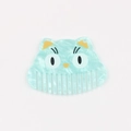 Détail du pendentif peigne chat en résine d'acétate marbré bleu pour bijoux DIY - Bleu ciel
