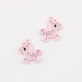 Dettaglio di ciondoli a forma di cavallo rosa in lega per collane e bracciali DIY - Rosa