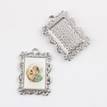 Macro detail of retro alloy angel on moon pendant for jewelry making and DIY accessories - Silver Base Moon Angel