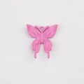 Rosa Schmetterling-Anhänger aus Legierung mit glatter Emaille-Optik für DIY-Schmuckherstellung - Fuchsia
