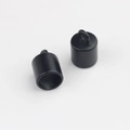 Matte black cylindrical pendant clasp with hook for DIY jewelry and necklaces - Black