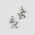 Détails de pendentifs cheval en alliage argenté avec motifs de pièces pour bijoux DIY - Argent