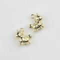 Dettaglio di ciondoli a forma di unicorno dorato in lega per gioielli fai da te con finitura lucida - Oro (Cavallo Con Monete)