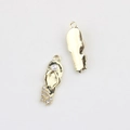 Detail of golden flip-flop charm with pearl and crystals for DIY jewelry making - Gold Flip Flop
