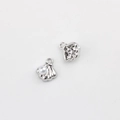 Macro view of two shell charms with silver plating and white pearl inlay for DIY jewelry - Silver Shell