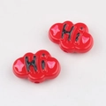 Macro di perla a nuvola in acrilico rosso con testo Hi e stella per gioielli DIY - Rosso