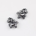 Close-up of gunmetal-plated little pony charms for DIY jewelry and keychain accessories - Gunmetal