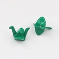Detail of green crane beads with glossy lacquer finish for DIY jewelry making - Green