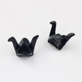 Detail von glänzend schwarzen Kranich-Anhängern aus Legierung für DIY-Schmuck - Schwarz