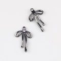 Détails de breloques nœuds noirs avec zircon violet pour la création de bijoux DIY - Noir Fusil Avec Zirconium Violet