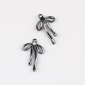 Détails de pendentifs nœuds en métal noir avec zircon pour accessoires bijoux DIY - Base Noir Fusil Zircone Blanc