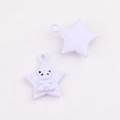 Detail of lavender star-shaped charm with cute panda relief and hanging loop for DIY jewelry - Star Pattern Purple