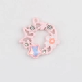 Dettaglio del ciondolo a ghirlanda rosa con strass e stella per la creazione di gioielli - Rosa