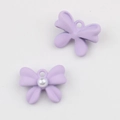 Detalle de colgante de lazo lila con perla para accesorios de creación de joyas DIY - Lavanda