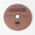 Macro detail of acrylic CD pendant with frosted texture for DIY jewelry making - Brown