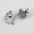 Silver star resin charms with rhinestone detail for DIY jewelry making and connectors - Silver Base Transparent