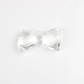 Detailed view of a clear acrylic bow pendant for DIY jewelry with a smooth transparent finish - 41*31mm / Transparent Small Bow