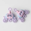 Detail of macaron-colored alloy pumpkin carriage charms for DIY jewelry making - Purple
