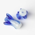 Detailed view of lily of the valley lampwork glass beads for jewelry DIY crafts - Lily of the Valley Shape (Dark Blue) / Dark Blue