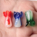 Handcrafted tulip glass beads in three colors for DIY jewelry and necklaces - Random Mix