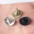 Pendentifs mini chapeau de sorcière en alliage or, argent et noir pour création de bijoux - Mélange Aléatoire