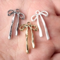 Colgantes de lazo minimalistas en oro y plata para creación de joyas DIY - Mezcla Aleatoria / Estilo 1