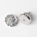Détail de pendentifs lotus en alliage et résine pour accessoires de bijoux artisanaux - Base Argent Blanc