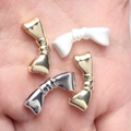 Cuentas de lazo minimalistas de aleación en oro y plata para bisutería DIY - Mezcla Aleatoria