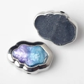 Detail of cloud-shaped alloy pendants with purple blue gradient resin for DIY jewelry - Silver Edge - Blue Purple