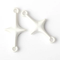 Macro detail of alloy North Star connectors for DIY jewelry making with matte silver finish - Silver