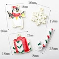 Weihnachts-Set aus Legierung mit Pinguin, Schneeflocke, Geschenkbox und Zuckerstangen - Zufällig Gemischt