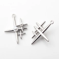 Détail de pendentifs croix en alliage argenté avec perles pour création de bijoux DIY - Style Perle (Argent)