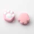 Dettaglio di perline a zampa di gatto rosa con finitura opaca per gioielli e orecchini - Forma a Zampa di Gatto / Rosa