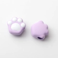 Dettaglio di perline a forma di zampa lavanda con fori per gioielli e accessori DIY - Forma a Zampa di Gatto / Viola Chiaro