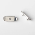 Polished silver alloy skateboard pendant component for DIY jewelry necklace making - Silver