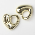 Polierte goldene hohle Herzanhänger für DIY-Schmuck mit glattem Spiegel-Finish - Gold