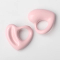 Detail von rosa hohlen Herzanhängern aus Legierung für DIY-Schmuckherstellung - Rosa