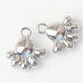 Polierte silberne Legierungs-Handflächen-Anhänger für DIY-Schmuck und Halsketten-Zubehör - Silber