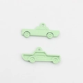 Detailansicht der mintgrünen Auto-Anhänger aus Legierung für DIY-Schmuckherstellung - Grün