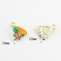 Detail von 3D-Zongzi-Anhänger mit Fu-Zeichen und Größenmaßen 15 mm mal 12 mm - Gelb