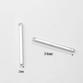 Detail van de zilveren staafhanger van 34mm bij 2mm voor het maken van DIY-sieraden - 34mm Verzilverd (WSX-1441)