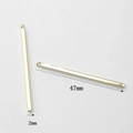 Pendenti a forma di parallelepipedo dorato lucido lunghi 47 mm per gioielli fai da te - 47mm Dorato (WSX-1441)