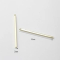 Detalle de los colgantes de barra dorada de 34mm con dimensiones y superficie lisa - 34mm Dorado (WSX-1441)