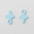 Details von hellblauen Sternanhängern aus matter Legierung für DIY-Schmuckherstellung - Blau